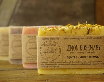 4 Artisan Soaps | All Natural Soap, Handcrafted Soap, Aromatherapy Soap, Handmade Soap, Essential Oil Soap, Cold Process Soap