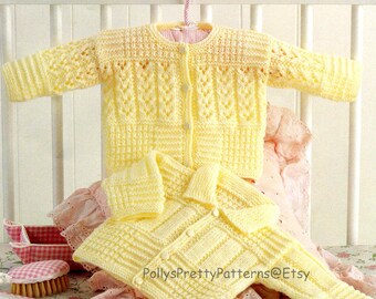 PDF Knitting Pattern - Premature Babies/Baby Dolls/Reborn Dolls/Tiny Sizes Cardigans 10-18" - Instant Download