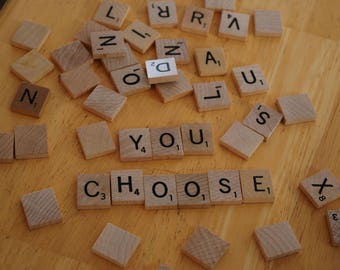 Individual Scrabble letter tiles, Authentic Scrabble Tiles, Scrabble Letters A to Z, Scrabble Tiles, Genuine Scrabble tiles