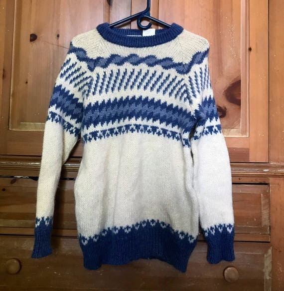 Vintage Wool Highland Craft Sweater Made in Scotland Men Women