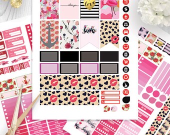 Valentine Planner Stickers Printable /February/HAPPY PLANNER, Monthly/Weekly Kit/Love planner stickers/Happy planner kit /Instant download