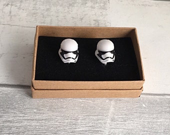 Star Wars Cufflinks, Star Wars first order, unusual cufflinks, storm trooper cufflinks, Star Wars accessory, geek gift, mens gift