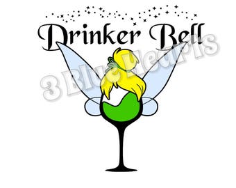 Drinker Bell svg studio dxf pdf jpg png, Peter Pan