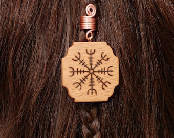 Viking Runes Beads Goldtone 8