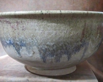 Gorgeous HUGE Hand-thrown Stoneware Bowl