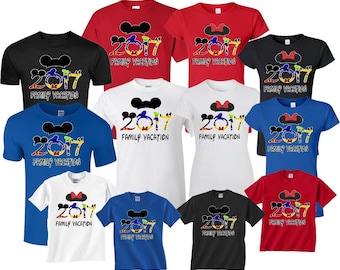 New DISNEY FAMILY VACATION 2017 T-Shirts Disney All Sizes Minnie & Mickey shirts