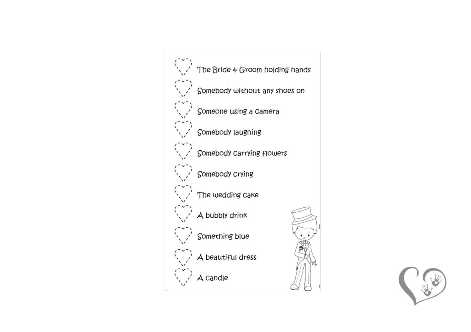 Children's I SPY wedding game I spy game wedding I spy
