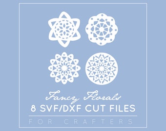 Flower SVG / DXF / EPS Cut Files - Floral Vector Files - Cricut Explore - Cut Files - Paper Craft Simple Flower Clipart Instant Download