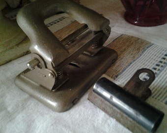 Vintage Hole Punch and Bull Clip