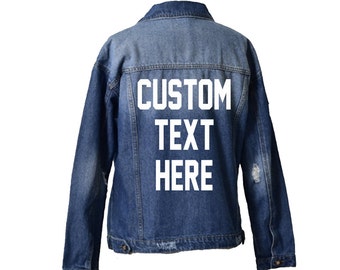 Custom jean jacket | Etsy