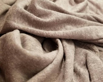 ORGANIC Hemp/cotton Jersey knit blend by the yard eco-friendly natural fiber 7-7.5oz per yard "Dirty Lavender"