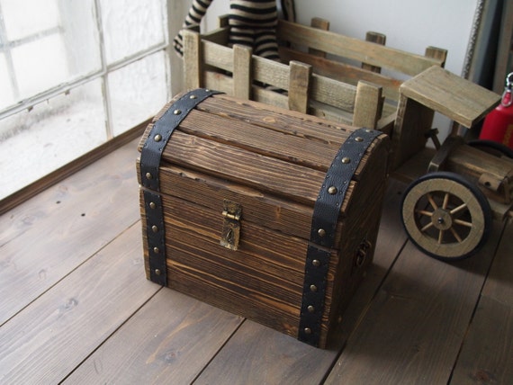 wooden treasure chest toy box