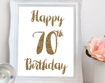 70th birthday banner | Etsy