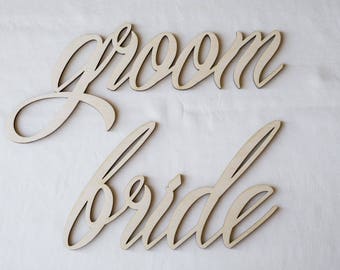 Chair Sign Bride and Groom, Wedding, Bride Groom, Chair Sign
