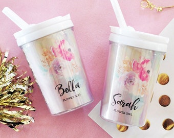 Flower Girl Sippy Cups
