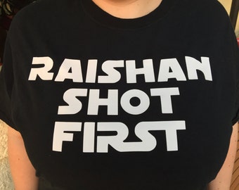 Critical Role T-shirt: RAISHAN SHOT FIRST!