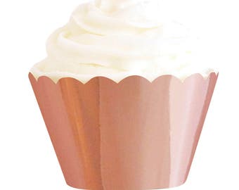 Cupcake Wrappers,Rose Gold Cupcakes,Cupcakes Liners,Rose Gold Partyware,Party Supplies,Rose Gold Bakeware,Rose Gold Desserts,Rose Gold Party