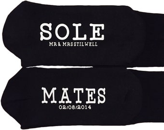 Sole Mate Wedding Socks, Anniversary Gift, Wedding Cotton Gift, Groom Gift