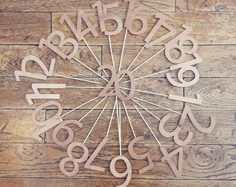 Wooden table numbers
