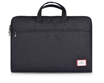 Laptop Bag 13 Inch, Laptop Sleeve 15.6", Mens Satchel, Laptop Briefcase 13 Inch, Portfolio Attache, Macbook Pro Bag Waterproof, Black, L59