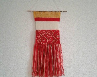 Size S Christmas collection wall weaving tapestry wall art handmade ethnic weaving