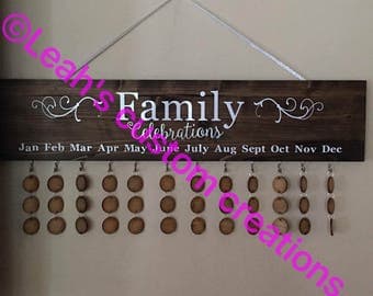 Family birthday plaque | Etsy