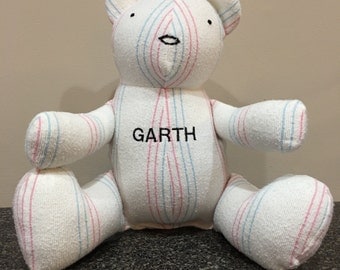 Hospital/Receiving Blanket Bear - Personalized Memory Bear
