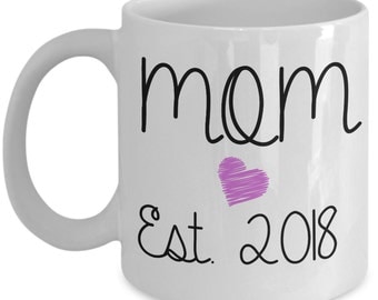 Expecting Mom Gifts - Mom Est. 2018 Mug - Mother to be