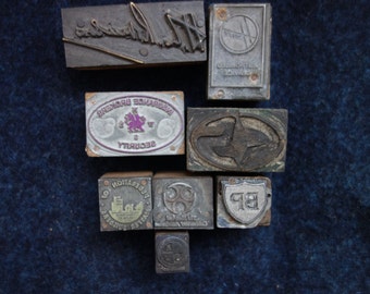 Job Lot, Letterpress Printing Blocks, Advertising Letterpress Blocks, Letterpress Lot