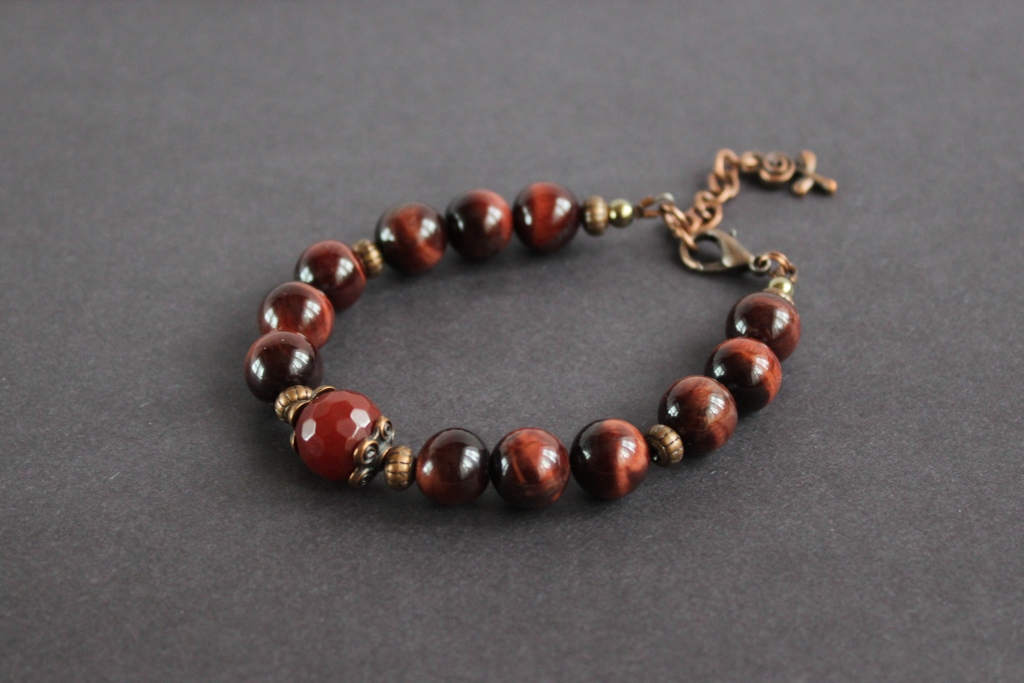 Carnelian brown jewelry Gemstone brown bracelet Brown healing