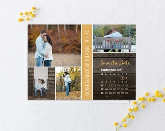 Save the Date Magnet (Printed), Calendar Save the Date, Save the Date photo magnet