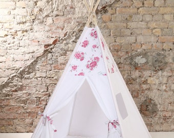 15% Childrens teepee, playtent, tipi, zelt, wigwam, kids teepee, tent, play teepee, wigwam with mat