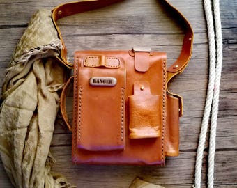 Leather Bag Leather Handbag Womans Gift Brown Bag Shoulder Bag Womens Bag Evening Bag Modern bag Handmade bag Wooden bag leather bags