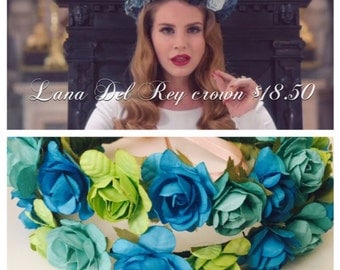 Lana Del Rey Flower Crown, Handmade, EDC Orlando, Frida Khalo, Born to Die Crown, Festival Wear, Coachella Style