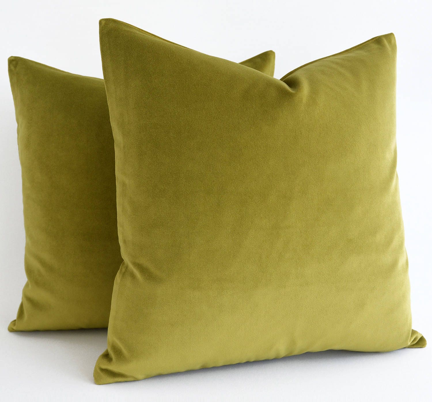 Any Size Sage green velvet throw pillow Euro sham velvet
