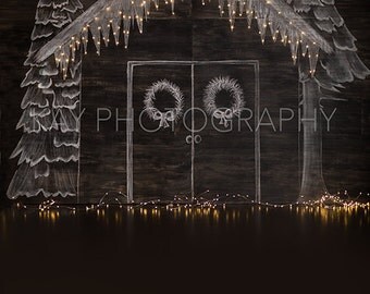 Christmas Digital Backdrop INSTANT DOWNLOAD Holiday Background