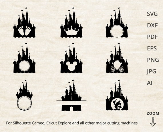 Download Disney Castle frames svg Disney monograms svg Princess ...
