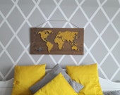 items similar to world map string art on etsy