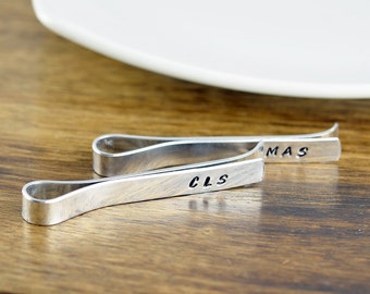 tie bar - tie bar personalized - monogram tie clip - monogram tie bar - mens gift - personalized tie clip - best man gift