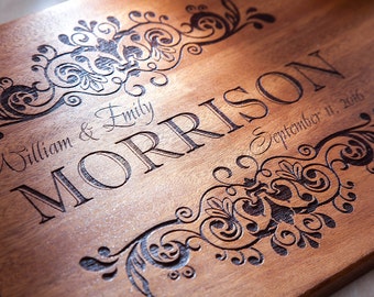 Wedding signs Personalized Cutting Board Engraved Kitchen Home Decor Wedding Gift Housewarming Anniversary Wood Monogram Wedding signs