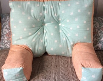 Handmade Armchair Cushion, Armchair Pillow, Reading Pillow, Knitting Cushion/Pillow, Made to Order