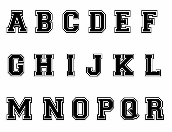 Varsity font svg, Varsity letters, Sport font, Alphabet svg, Cut files ...