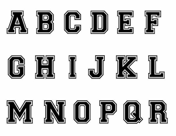 Varsity font svg, Varsity letters, Sport font, Alphabet svg, Cut files ...