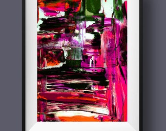 Fuschia painting | Etsy