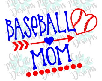 SVG DXF PNG cut file cricut silhouette cameo scrapbooking Baseball Mom
