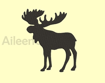 Moose Embroidery design 8 Size 8 File INSTANT download machine embroidery