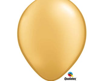 Gold Latex balloon, Giant Gold Balloon, Gold balloons 5", 11", 16" or 30", long gold balloon. link balloon gold. Golden Latex Balloon