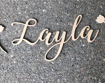 Unfinished wooden letters; DIY; Sanded, ready to stain or paint