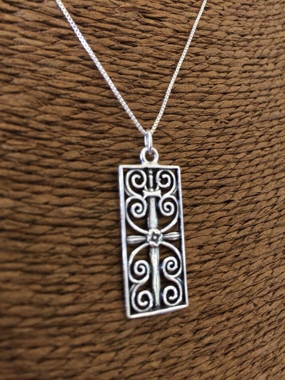 Sterling Silver 925 Charleston Gate Jewelry Pendant the