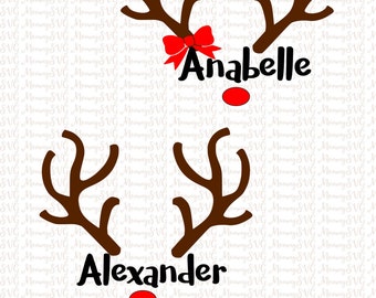 Reindeer Antlers, Christmas SVG, Cut Files, Cricut, PNG, Silhouette SVG, Boy, Girl